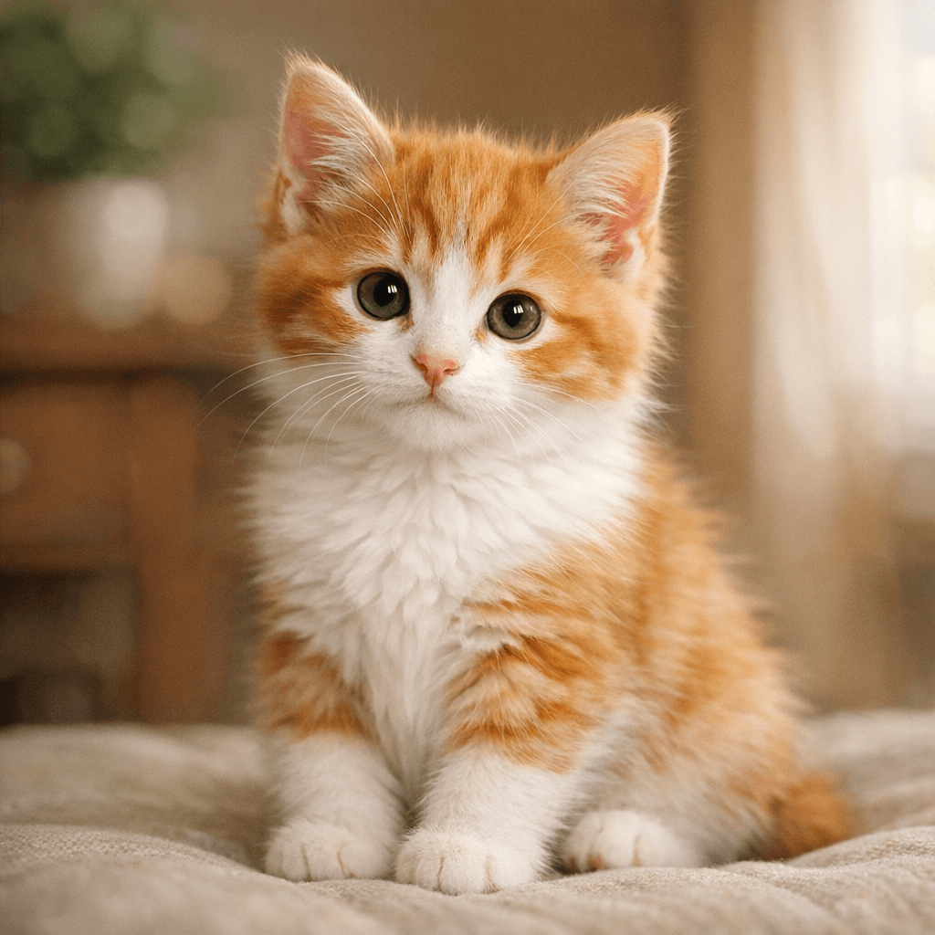 Chaton en bonne santé, protection anti-puce naturelle et douce pour le chat