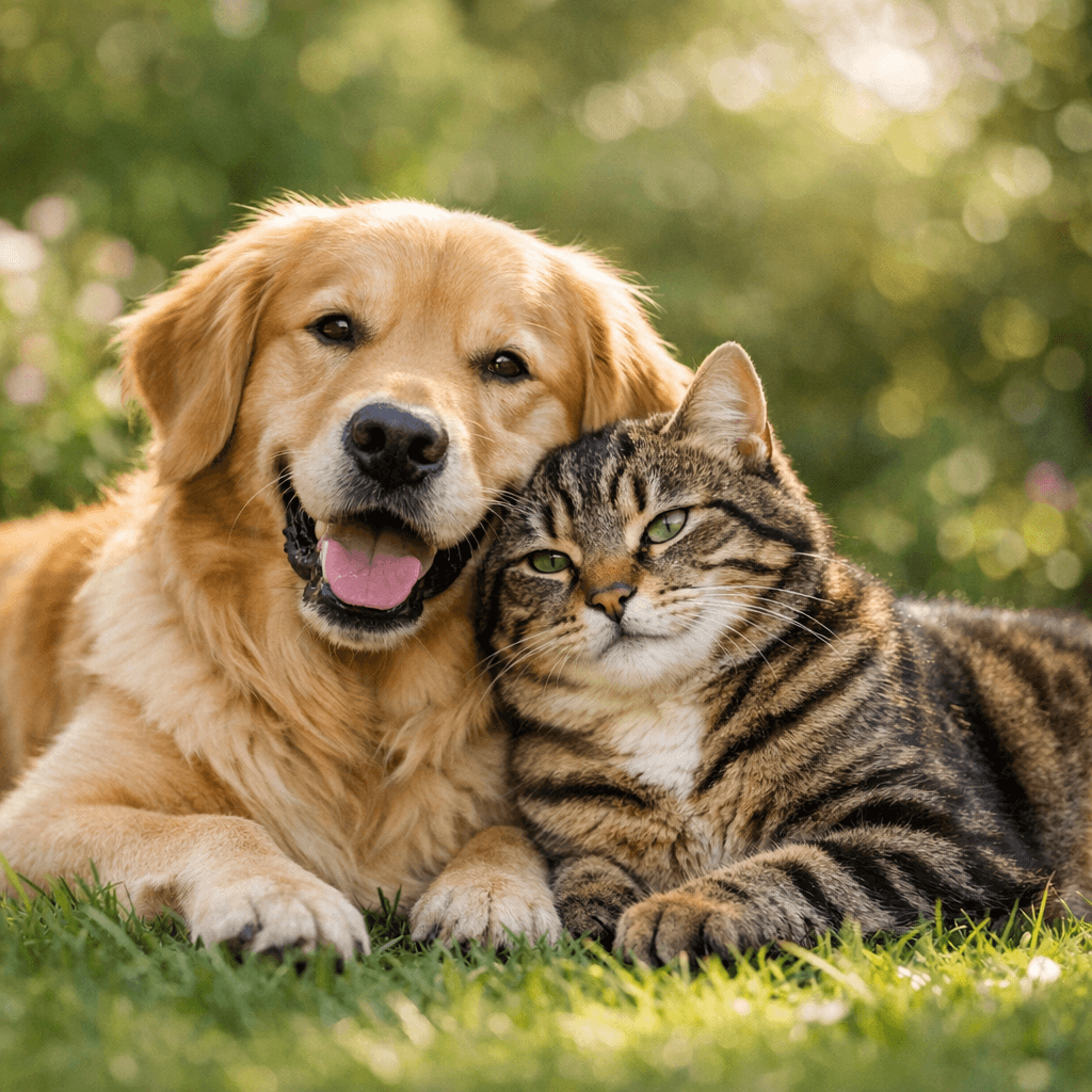 Chien et chat en bonne santé, protégés des puces naturellement