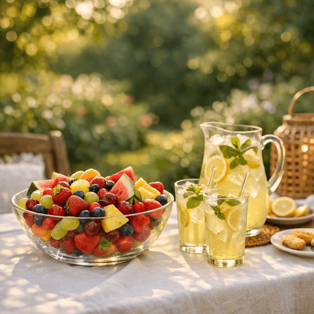 Table de terrasse en été, éloigner les guêpes naturellement